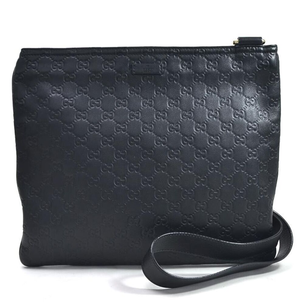 Gucci Crossbody Black Leather Bag ssima Shoulder - Picture 2 of 3